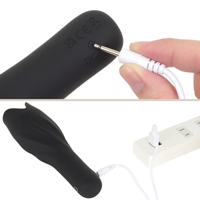 充電はUSB充電式。充電時間は約80分、連続稼働時間は約60分です。充電中はライトが点滅し、完了するとライトが点灯します。