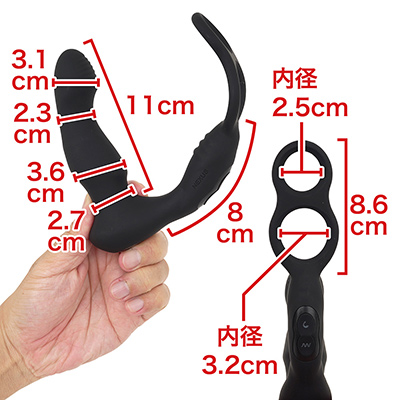 シャフト形状が専用設計になっています。ヘッドと根元付近が太く、奥まで入れればシッカリ固定されそうなつくりですね。　※数値はＮＬＳ実測値
