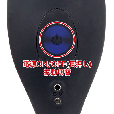 ９種類の振動パターンを搭載。本体での操作も可能です。