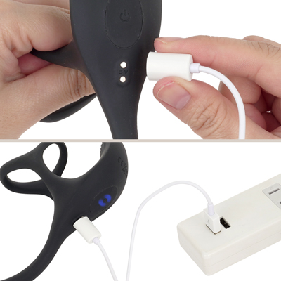 充電はUSB充電式。充電時間は約70分、連続稼働時間は約40分です。充電中はボタンが点滅し、満タンになると点灯します。