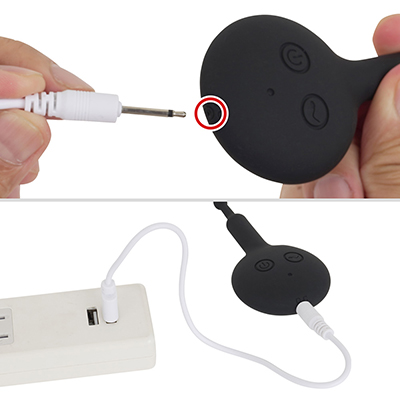 付属のUSBケーブルを本体に接続して充電。フル充電までは約２時間、連続稼働は約45分（強モード）と、まずまずの性能です。