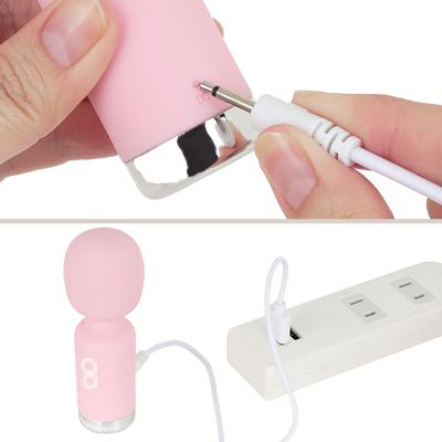 充電はUSB充電式。充電時間は約60分、連続稼働時間は約60分です。充電中はボタンが点滅し、満タンになると点灯します。