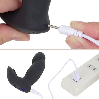 充電はUSB充電式。充電時間は約110分、連続稼働時間は約50分です。充電中はボタンが点滅し、満タンになると点灯します。