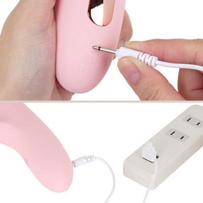 充電はUSB充電式。充電中はボタンが点滅します。