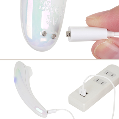 充電はマグネット式USB充電仕様。充電時間は約100分、最大連続稼働時間は約70分です。充電中はボタンが点滅し、満タンになると点灯します。