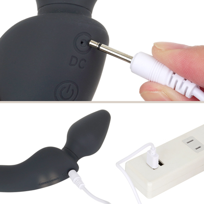 充電はUSB充電式。充電時間は約60分、最大連続稼働時間は約40分です。充電中はボタンが点滅し、満タンになると点灯します。