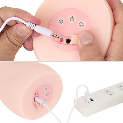 充電時は付属のUSBケーブルを底部ジャックに接続します。フル充電までは約100分、連続稼働は約50分とバッテリー性能はギリ及第点。
