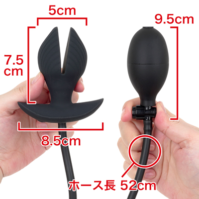 初心者から上級者まで拡張・悶絶できる、エアポンプパットプラグ。　※数値はＮＬＳ実測値