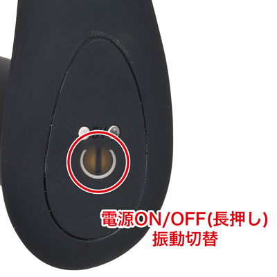 ９種類の振動パターンを搭載。本体での操作も可能です。