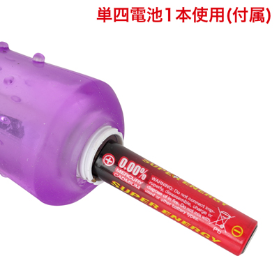 電池と本体の間に、電力の消耗を防ぐ絶縁紙が挟まれています。絶縁紙を取り出してからご使用ください。　※付属の電池は「動作確認用テスト電池」です。