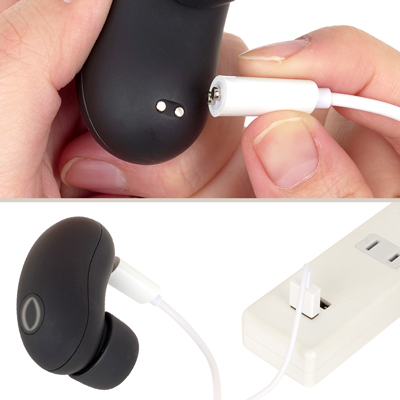 充電はマグネット式USB充電仕様。充電時間は約90分、最大連続稼働時間は約55分です。充電中はボタンが点滅し、満タンになると点灯します。
