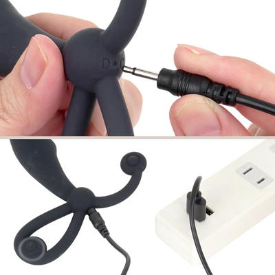 充電はUSB充電式。充電中はボタンが点滅します。