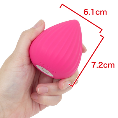 ★使用カラー［ローズベリー］　"禁断の果実"を模した本体は手のひらに収まるくらいの、コロンとしたサイズ。完全防水仕様になっているので、バスタイムでも思いっきり楽しめます！　※数値はＮＬＳ実測値