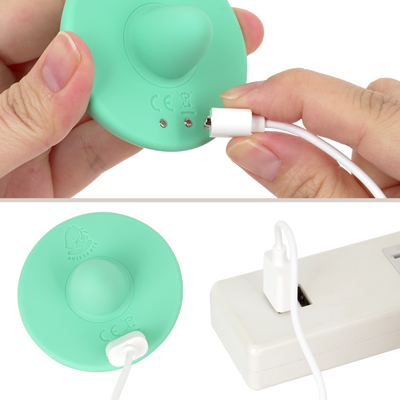 充電はマグネット式USB充電仕様。充電時間は約１時間、最大連続稼働時間は約３時間です。充電中はランプが点滅します。