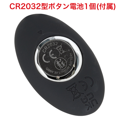 リモコンはボタン電池式。絶縁紙を取り出してからご使用ください。　※付属の電池は「動作確認用テスト電池」です。