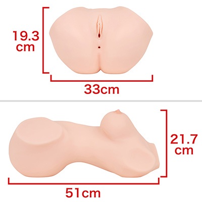 サイズ感は等身大女性の２分の１スケールくらいです。十分なリアリティと扱いやすさが両立する絶妙なラインといえます。　※数値はＮＬＳ実測値