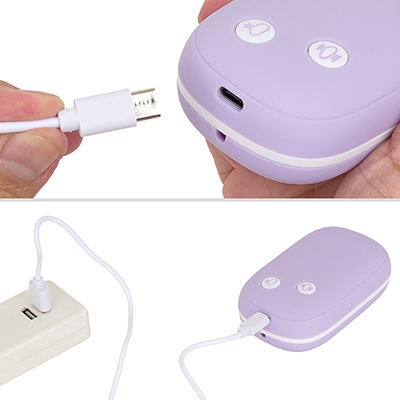 USB-C端子を採用した充電式で、ちゃんと充電ケーブルも付属します。フル充電までは約２時間、連続稼働は約60分と、性能もまずまず。