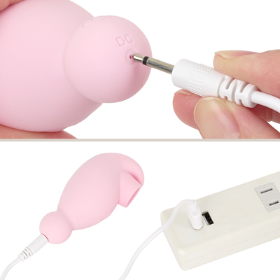 充電はUSB充電式。充電時間は約120分、連続稼働時間は約60分です。充電中はボタンが点滅します。