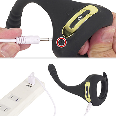 充電はピンジャック式の専用ケーブルを本体に接続。フル充電までは約２時間、連続稼働は約60分…と、まずまず良好なスタミナです。