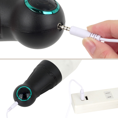 充電はUSB充電式。充電時間は約120分、連続稼働時間は約60分です。充電中はボタンが点滅し、満充電は点灯します。