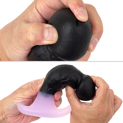 黒い部分は高品質なシリコン製で、イヤなニオイやベタ付きはなし。弾力はあるも適度に柔らかく、非常にバランスのいい仕上がりです。
