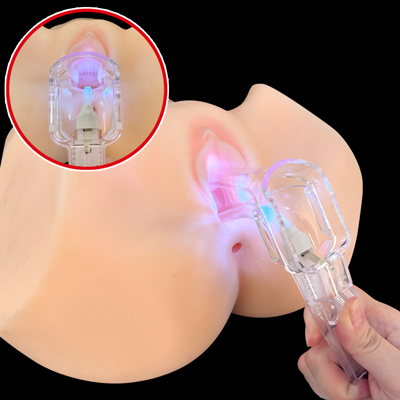 LEDライト付きだから暗い奥深くまで観察可能！使用する際は潤滑剤やローションなどで滑りやすくして使用してください。
