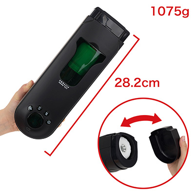 ストレートな筒型ボディは、片手で持てるほど軽いのが◎。フロントキャップ付きで、保管時のホコリ汚れを防ぎます。　※数値はＮＬＳ実測値