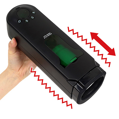 回転はなく、シンプルに前後するだけのピストン機構です。バイブ機能も備わってはいますが、実質的にはほとんど役に立っていません。