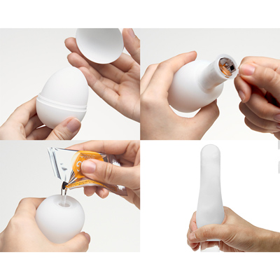 使用方法：TENGAエッグにはエッグローションが付属しています。本体から付属ローションを取り出し、エッグ内部と挿入口に塗布してご使用ください。