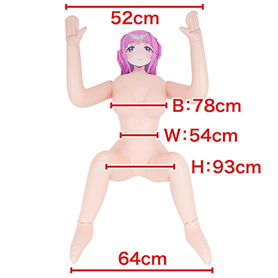 ボディラインや各部位のバランスなど、多少のツッコミどころはありますが、エアドールでこのクオリティは優秀です。　※数値はＮＬＳ実測値