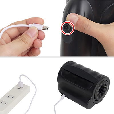 充電端子がUSB-Cなので付属ケーブル以外も使えます。フル充電までは約２時間、連続稼働は約45分。まぁまぁですね。