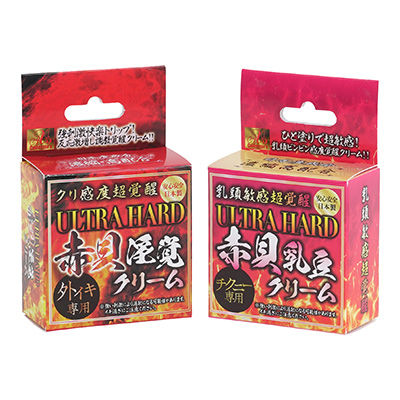 左が“クリ用”、右が“乳首用”です。このシリーズはパケデザインがワンパターンで、既存品と比べても区別がつきにくいですね…。