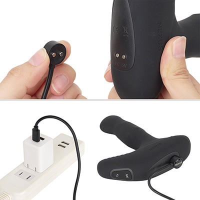 付属のマグネット接続ケーブルで充電します。フル充電までは約2.5時間、連続稼働は約60分とハイスペックなのもウレシイですね。