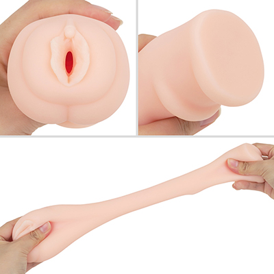 それっぽいヴァギナ造型が備わった非貫通ボディ。ハリと弾力のあるムチムチ系の素材感で、油分控えめの快適仕様です。