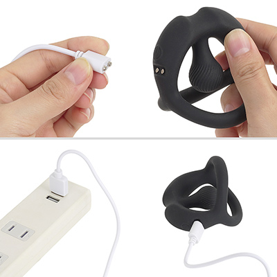 付属のマグネット端子ケーブルで充電。フル充電までは約１時間、連続稼働は約40分です。サイズを考えれば、まずまずでしょう。