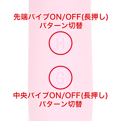 10種類の振動パターンを搭載。２つの振動アクションは個別操作が可能なので、好きな部位だけ攻めることができます。