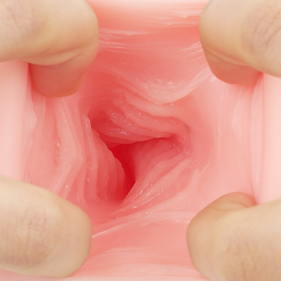 序盤からクッキリしたヒダ目が渦巻いており、とても蠱惑的です。ハリのある素材にジョリジョリされるハード寄りの特性です。
