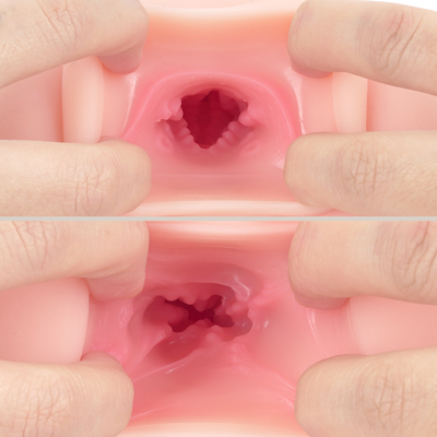 前と後ろ、２つの穴で全く異なる攻めが楽しめる贅沢仕様。【前の穴】ねっとり甘やかし責め: 無数のイボと計算されたカーブが、優しくも激しく絡みつく！奥にはとろけるようなスポットが待ち構え、まるでエルフに搾り取られるような快感を再現。【後ろの穴】ご褒美バブバブ後ろ穴: 入り口から奥までギチギチに詰まったハードな構造。ピタッと吸い付いてあの強力な締め付けを再現！ガツンと来る刺激を与えます。