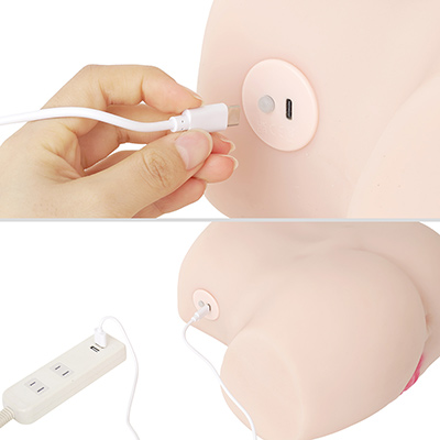 付属のUSB-Cケーブルで充電します。フル充電までは約２時間、連続稼働は約100分と、まずまずのスタミナです。