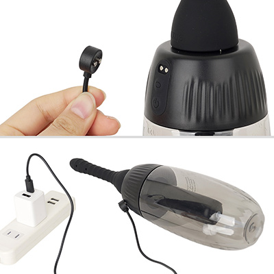 NEXUS製品共通のマグネット式USB-Cケーブルで充電します。フル充電までは約2.5時間、連続稼働が約30分と短いのが惜しい…。