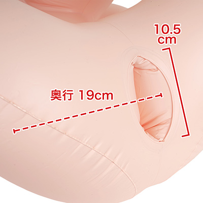 オナホ装着口も至極標準的なサイズ。開口部が補強されていて、耐久性にも期待できそうです。　※数値はＮＬＳ実測値