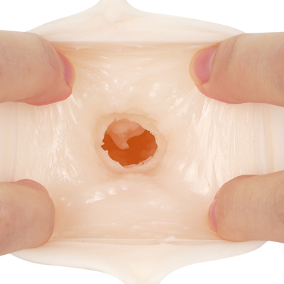 【ふわとろSOFT】　入り口を広げると、奥まで続く繊細なヒダが顔を出します。この細かな造形が、あなたのすべてを優しく、そして濃厚に包み込みます。