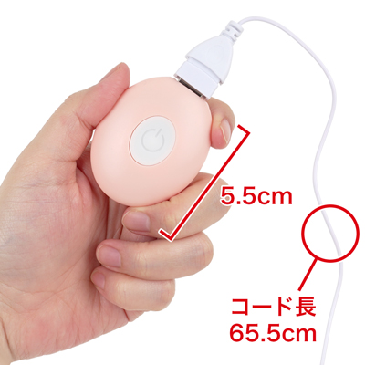 １号・２号共通のスマートなワイヤレスリモコン。手に馴染むコンパクトな形状で、10種類の多彩な振動パターン（３段階強弱＋７パターン）を手元で自由自在に操れます。　※数値はＮＬＳ実測値
