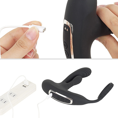付属のマグネットケーブルでUSB充電します。フル充電までは約2.5時間、連続稼働は約90分と、スタミナ設計なのがうれしいです。