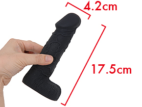 ＜Ｌ＞
全長：17.5cm
亀頭部太さ：4.2cm
底面部ローターセット用穴無し。
