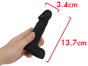 ＜Ｍ＞
全長：13.7cm
亀頭部太さ：3.4cm
底面部ローターセット用穴あり。